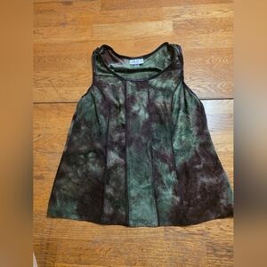 Dressbarn Y2k fairycore whimsigoth victorian goblin chocolate brown green tank